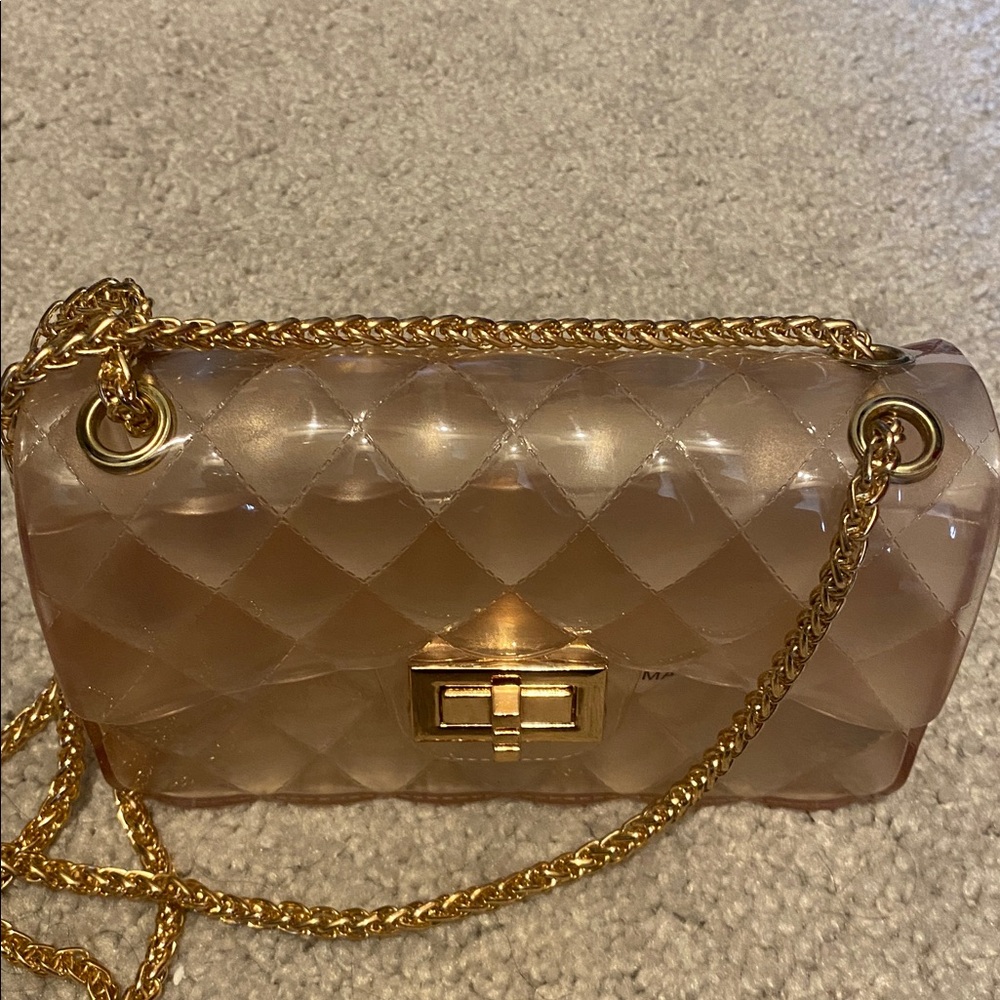 Chic Quilted Shoulder Bag with Gold Chain NWOT